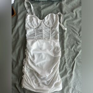 Oh Polly White Corset Dress